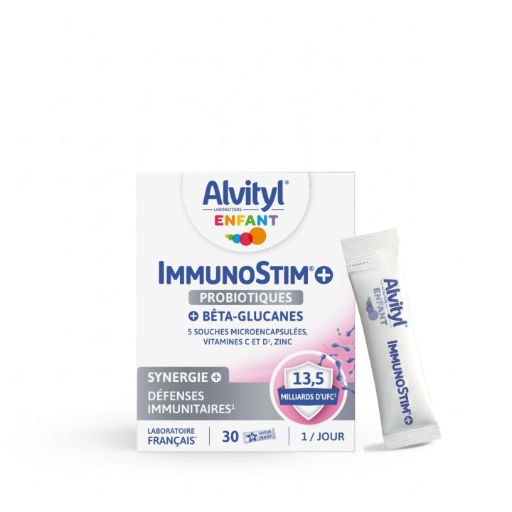 Alvityl Immunostim+ Enfant | Complément alimentaire immunité - Probiotiques, Zinc, Vitamines C & D