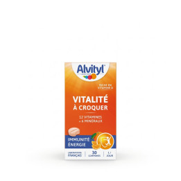 Alvityl Vitalité à Croquer - Complément alimentaire 12 Vitamines, 6 Minéraux & Énergie
