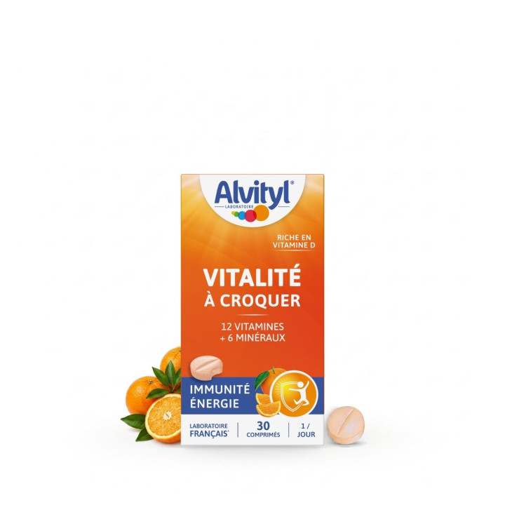 Alvityl Vitalité à Croquer - Complément alimentaire 12 Vitamines, 6 Minéraux & Énergie