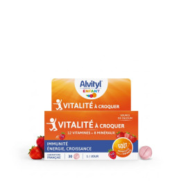 Alvityl Vitalité à Croquer Enfant - Complément alimentaire 12 Vitamines, 8 Minéraux & Croissance