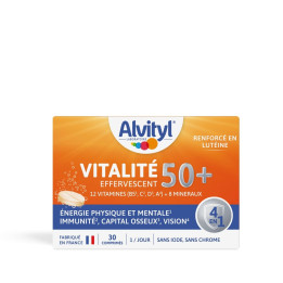 Alvityl Vitalité 50+ : Vitamines effervescentes pour personnes âgées et seniors