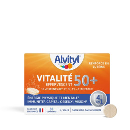 Alvityl Vitalité 50+ : Vitamines effervescentes pour personnes âgées et seniors