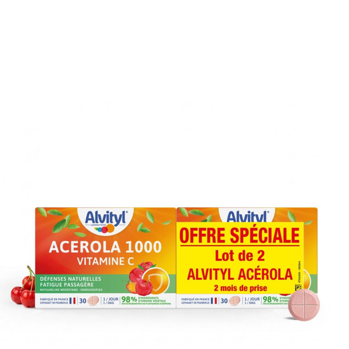 Alvityl Acérola 1000 Vitamine C | Fatigue & Défenses Immunitaires