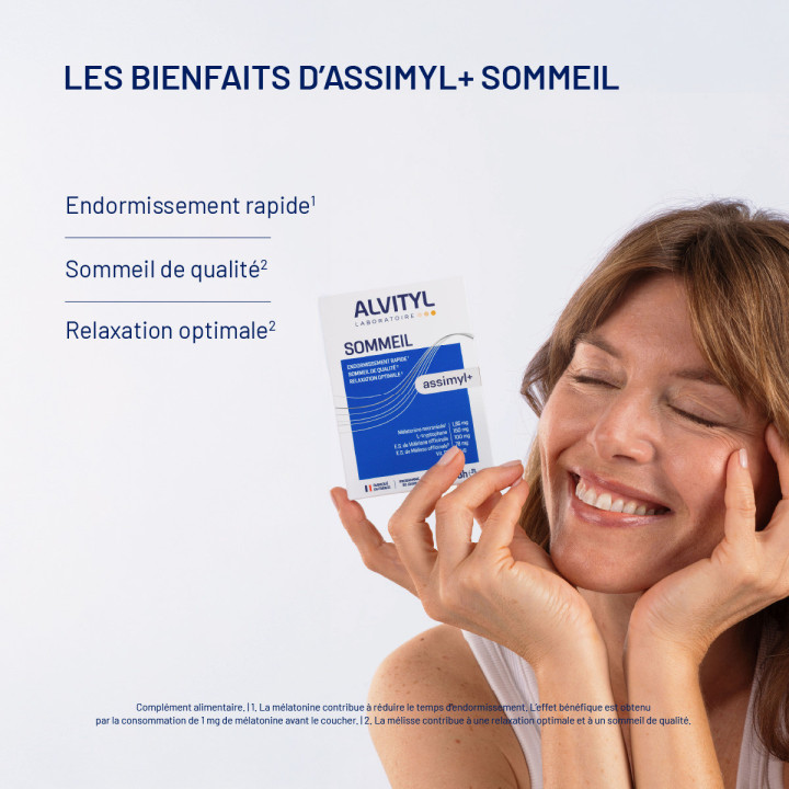 assimyl+ Sommeil : mélatonine diffusion sur 8 h | Alvityl