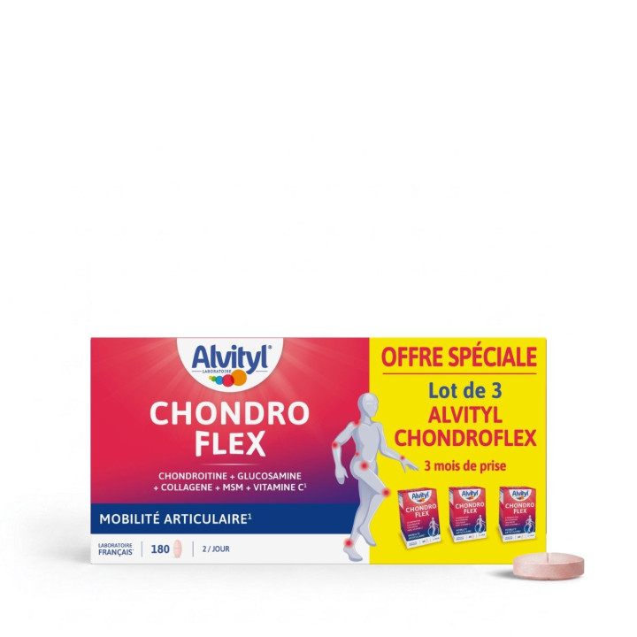 Chondroflex : complément alimentaire pour les articulations - lot de 3 | Alvityl