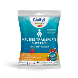 Alvityl Enfant Mal des Transports – Sucettes naturelles au gingembre