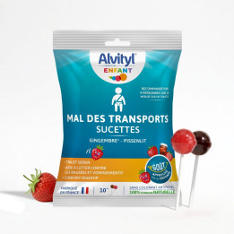 Alvityl Enfant Mal des Transports – Sucettes naturelles au gingembre