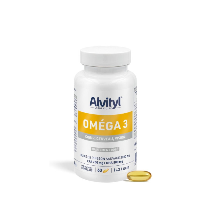 Alvityl Oméga 3 EPA DHA : Complément alimentaire cœur, cerveau et vision | Alvityl
