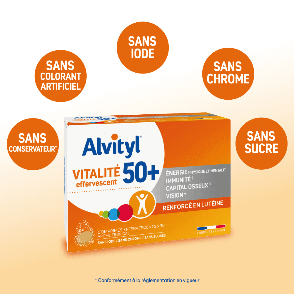 Alvityl Vitalité 50+ - sans sucre, sans iode, sans chrome