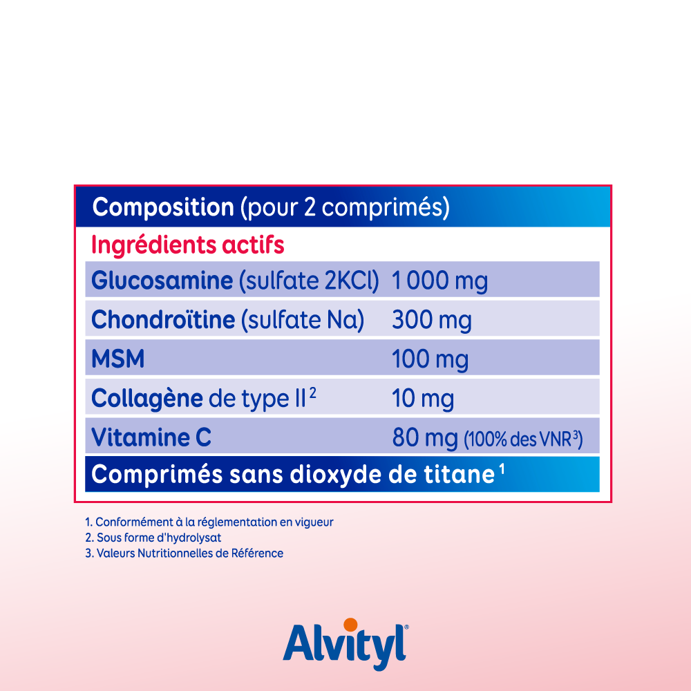 Alvityl Chondroflex-ingrédients actifs