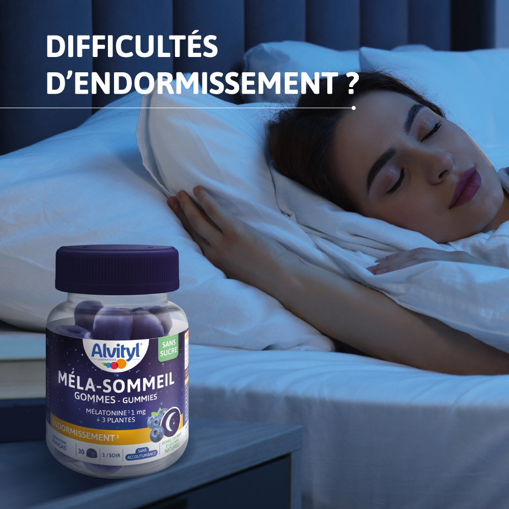 DIFFICULTES DENDORMISSEMENT ALVITYL MELASOMMEIL GOMMES