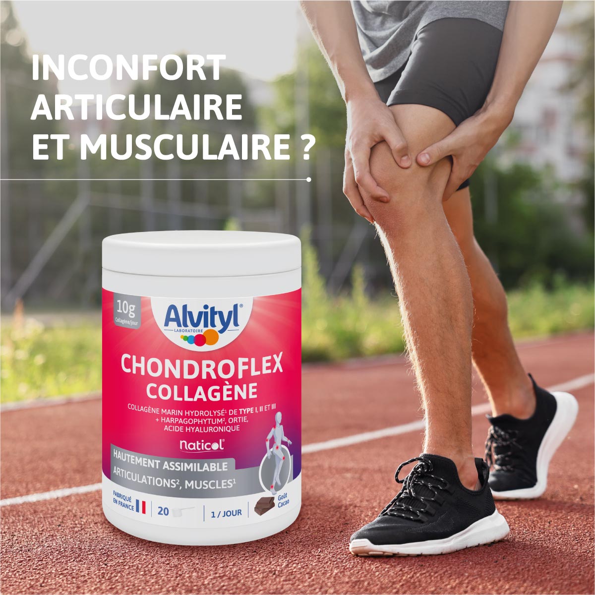 Problématique du produit inconfort articulaire et musculaire Alvityl Chondroflex Collagène