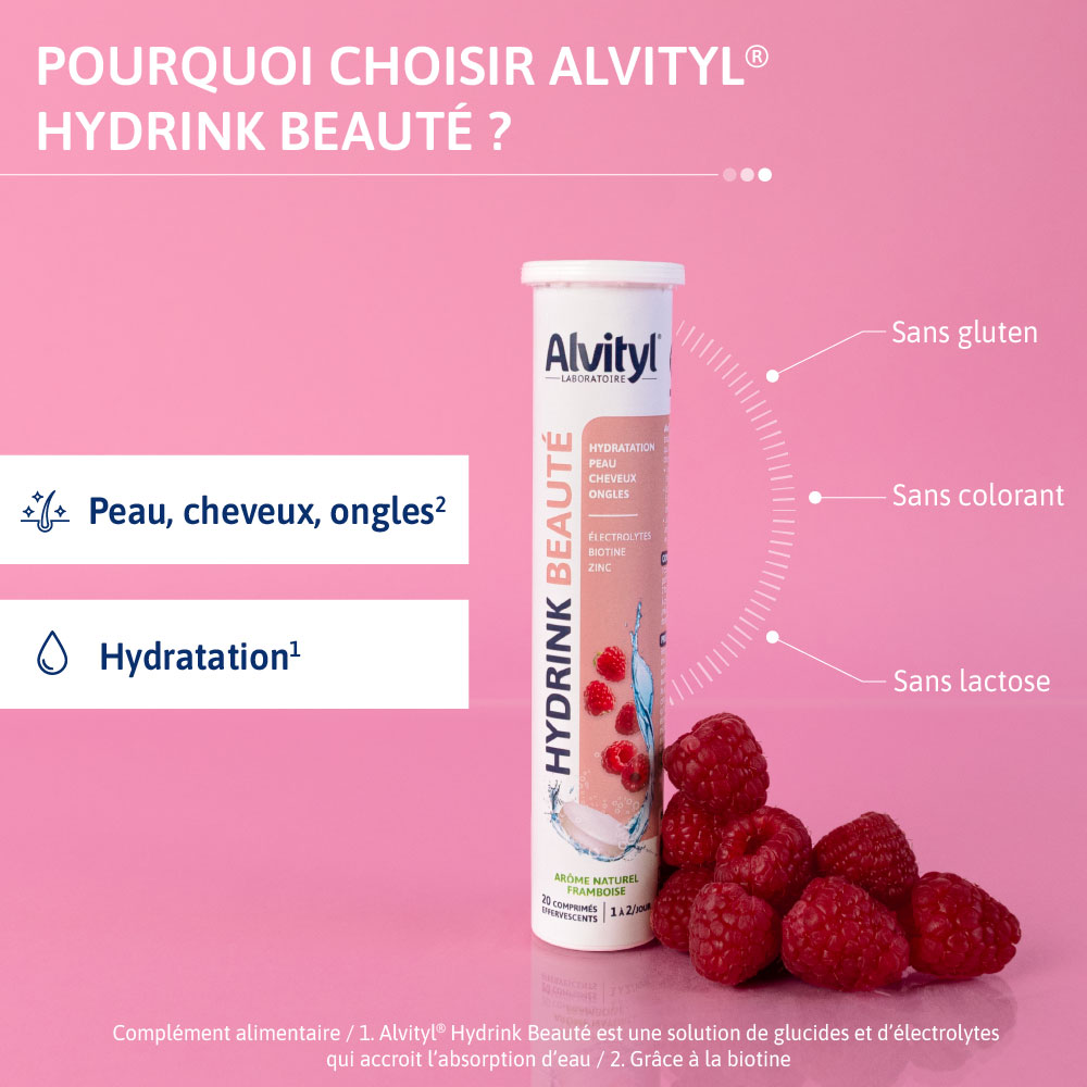Alvityl Hydrink Beauté bénéfices de cet électrolyte