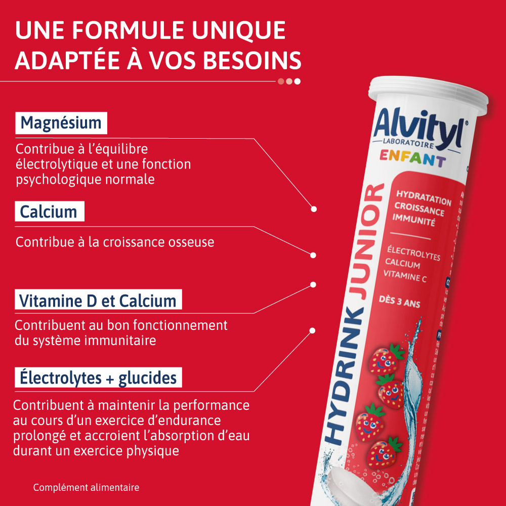 ALVITYL HYDRINK JUNIOR ACTIFS DE CETTE FORMULE