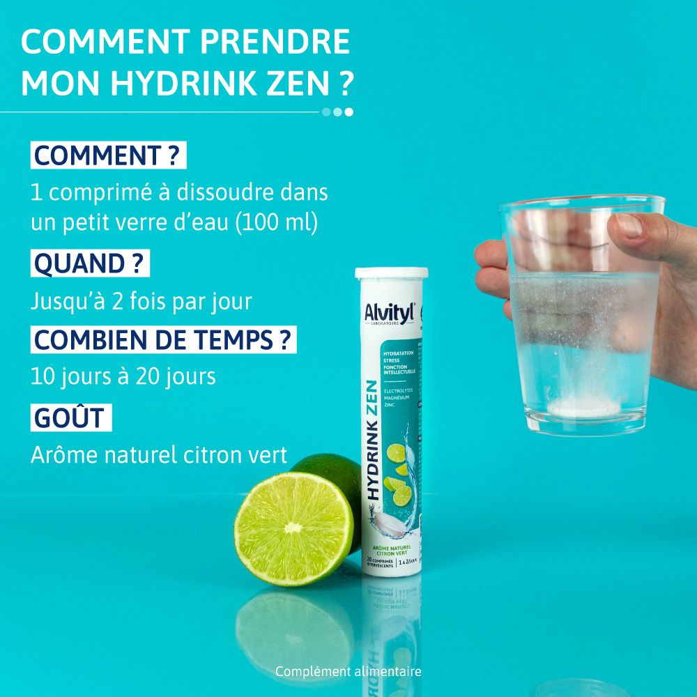 Alvityl Hydrink Zen Comment prendre les électrolytes