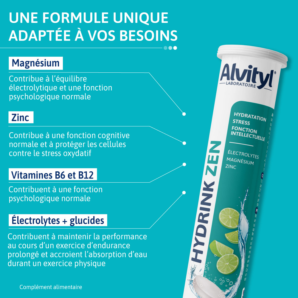 Alvityl Hydrink Zen actifs de la formule