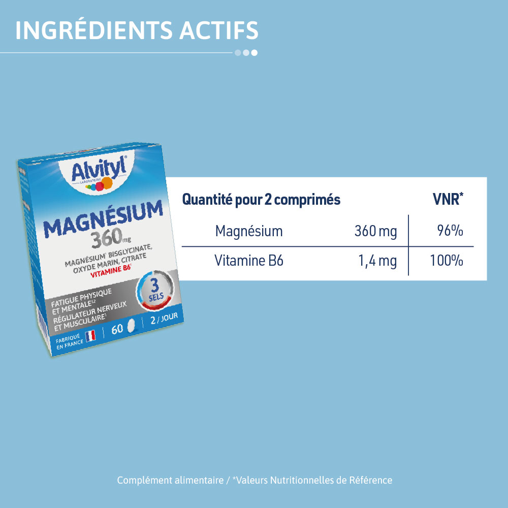 ALVITYL MAGNESIUM 360MG 3 SELS COMPLEXE DE SEL