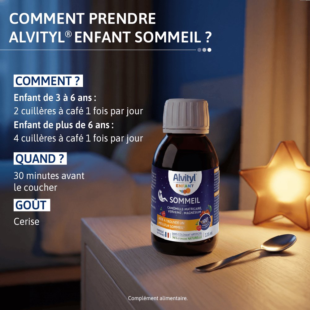 Alvityl enfant sommeil goût cerise